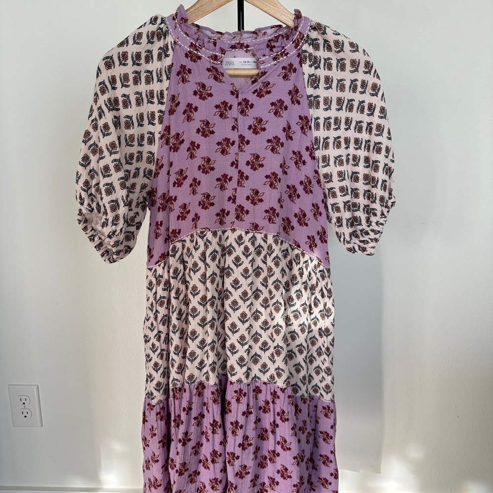 Zara Floral Kids Dress Sz 13-14